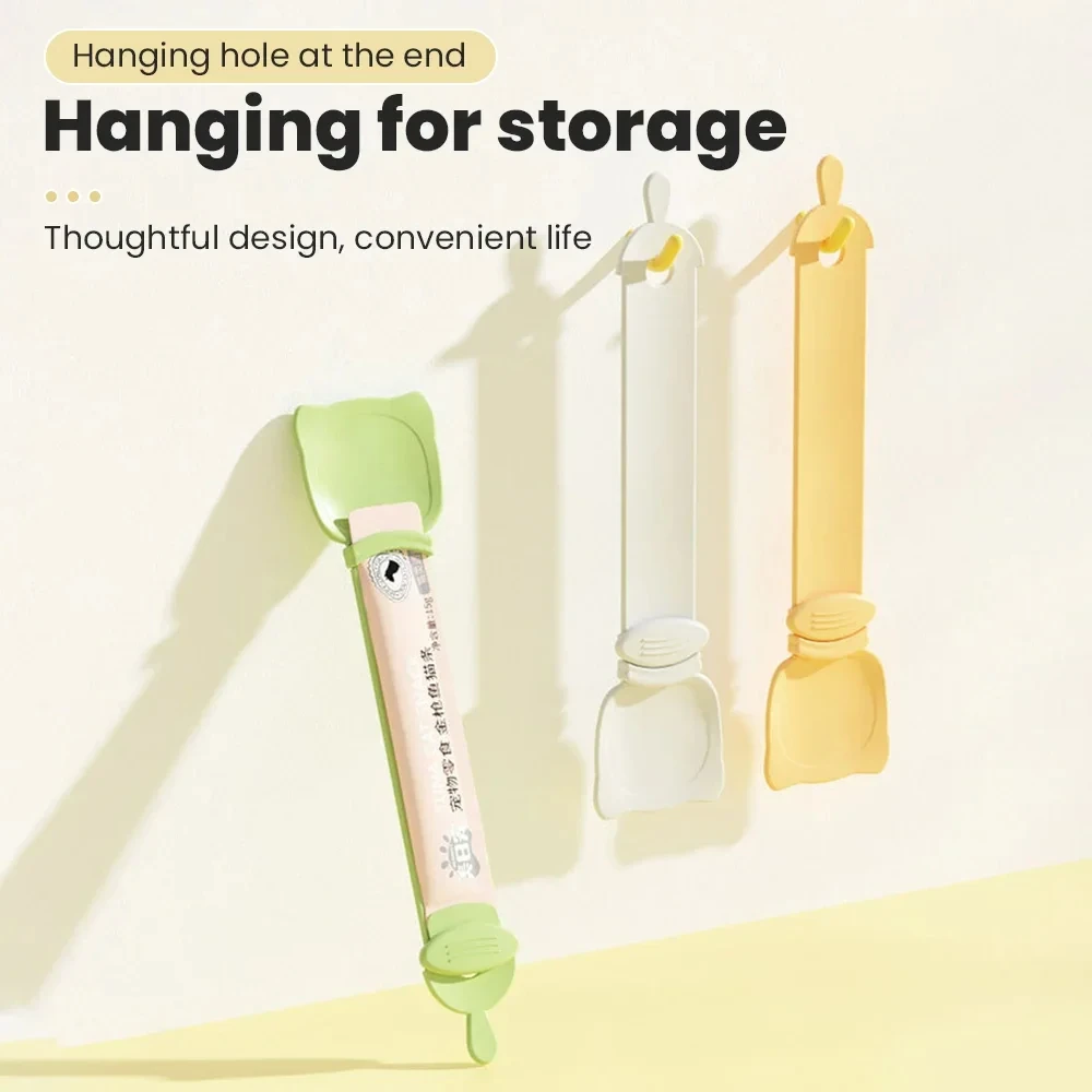 Cuchara para alimentación de mascotas, cuchara para comida, exprimidor de tiras para gatos, dispensador alimentador para interiores, aperitivos para cachorros y gatitos, cuchara para comida líquida, suministros para mascotas - imagen 5