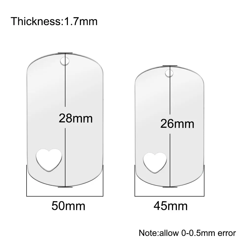 Venta al por mayor, 20 piezas, Collar para mascotas de acero inoxidable, etiqueta colgante de Metal, identificación en blanco, colgante de moda personalizado opcional multicolor para gato - imagen 2