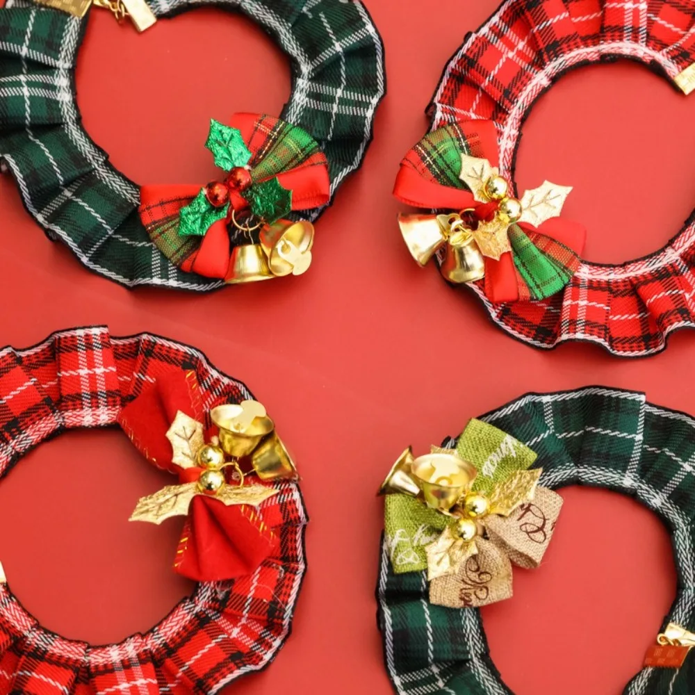 Collar navideño rojo con lazo de encaje para gatos y perros pequeños - imagen 5