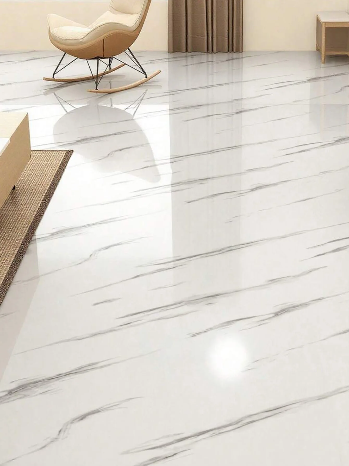 Pegatinas de azulejos de pared de mármol de imitación, pegatinas decorativas de 11,8X11,8 pulgadas, resistentes al aceite, resistentes al agua, resistentes al desgaste, para dormitorio, oficina, cocina, pegatinas autoadhesivas para el suelo - imagen 2