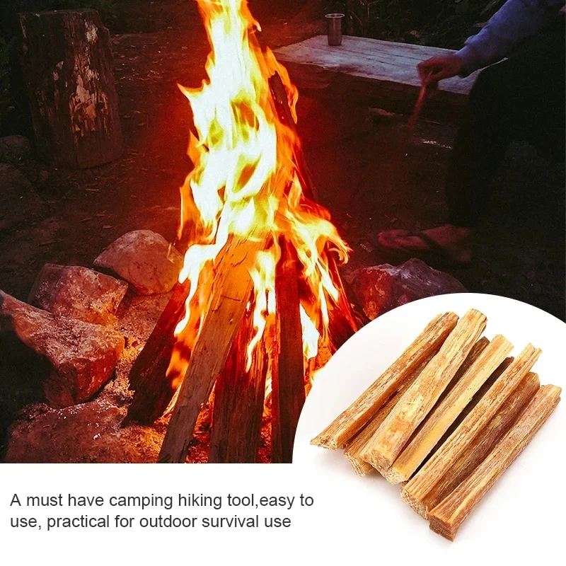 1Box Fatwood Fire Starter Sticks Natural Outdoor Firemaking Tools for Camping Hiking Emergency Survival Wood Sticks - imagen 3