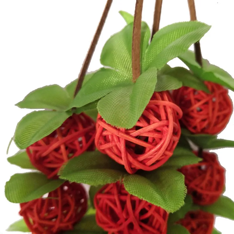 Bolas de mimbre decorativas para loros, juguetes para masticar pájaros, loro, periquito, bolas de ratán coloridas, juguetes para masticar, jaula para pájaros para mascotas - imagen 4