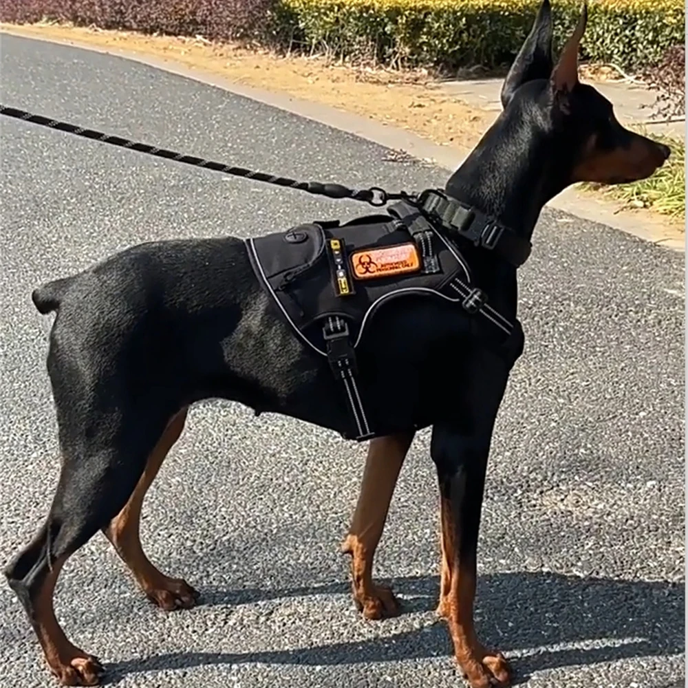 Arnés de chaleco para perros grandes sin tirones con asa, arneses para mascotas de alta calidad para perros medianos y grandes, accesorios para mascotas Doberman Bulldog - imagen 4