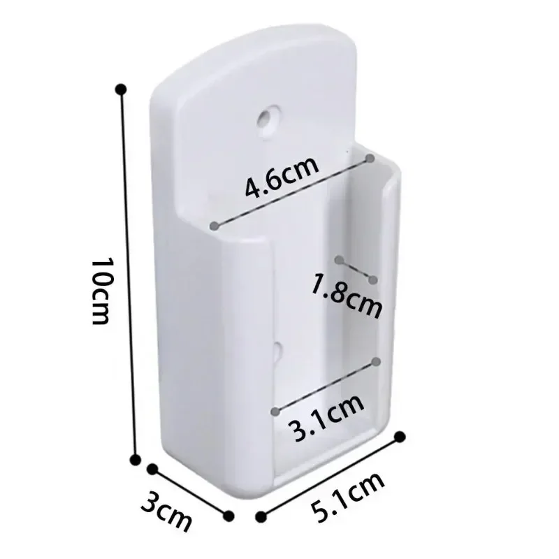 Soporte montado en la pared sin perforaciones, organizador para el hogar, estante de pared para dormitorio, soporte Universal para Control remoto de aire acondicionado blanco - imagen 3