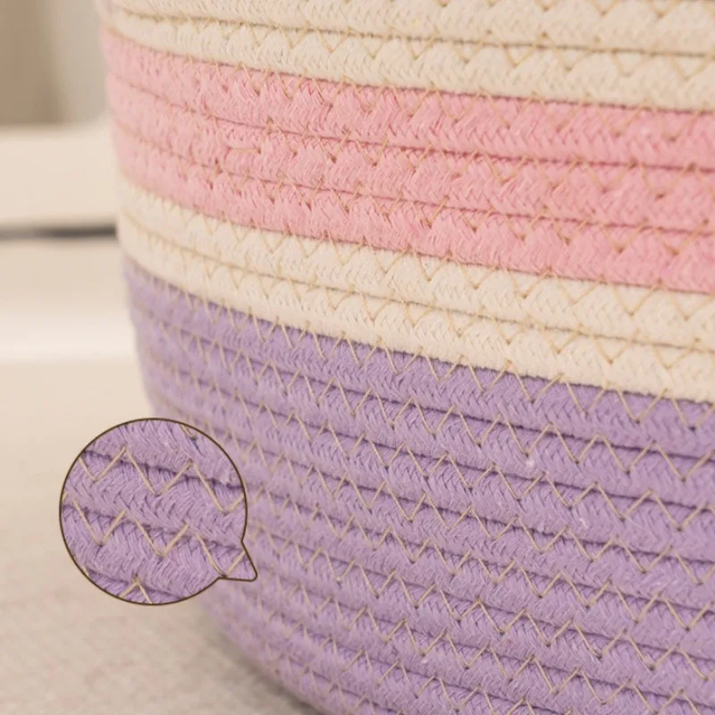 Nido para gatos tejido de cuerda de algodón con esteras refrescantes, cama para dormir para cachorros y gatitos, casa para perros transpirable, suave y cómoda, color morado - imagen 5