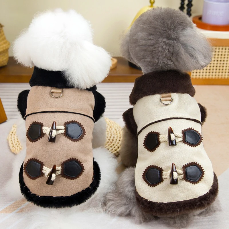 Chaqueta cálida de invierno para perros, ropa gruesa para mascotas para perros pequeños y medianos, abrigo acogedor para cachorros, ropa para Chihuahua de peluche, suministros para mascotas - imagen 2