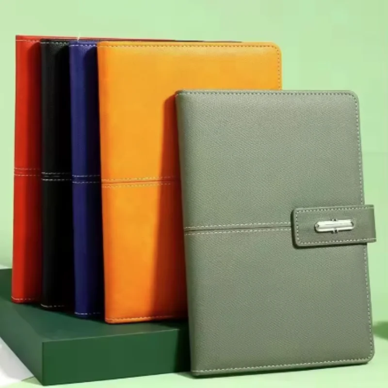 Cuaderno de cuero elegante con soporte bolígrafo para gatos y perros - imagen 4