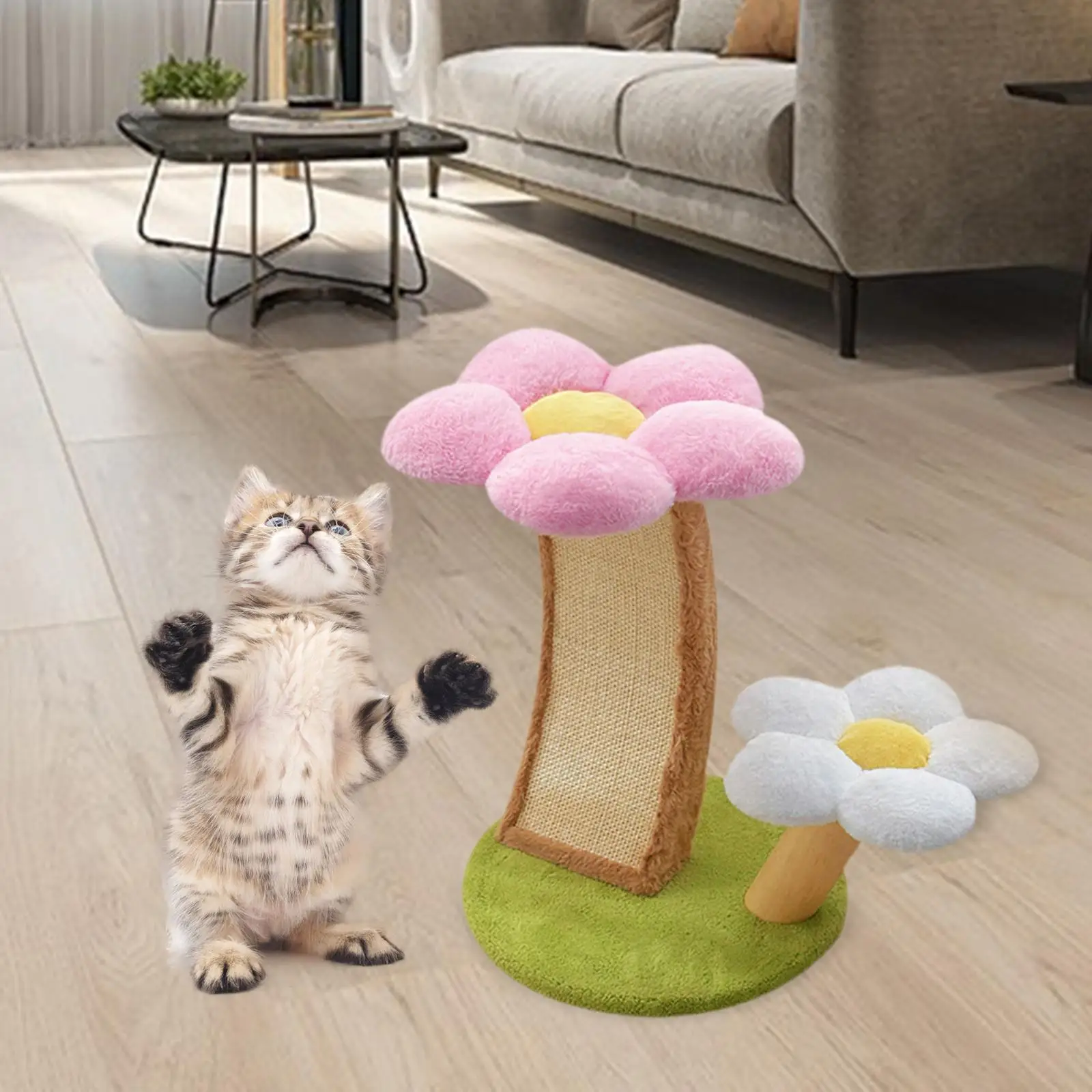 Sisal Cat Scratcher, Cat Climbing Post, Interactive Toy, Climbing Tree Cat Scratch Post for Interactive Resting
