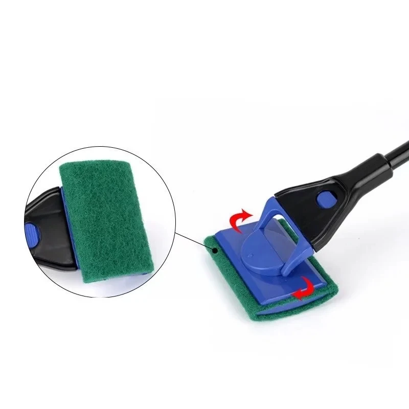 Herramientas de limpieza de acuario 5 en 1, juego de limpieza de pecera, rastrillo de grava, raspador de algas, tenedor, cepillo de esponja, limpiador de vidrio - imagen 5