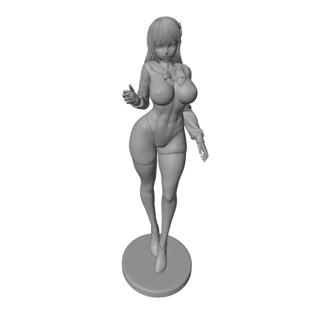 Kit de modelo en resina 1/24 – Figura gris DIY para decoración