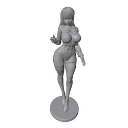 Kit de modelo en resina 1/24 – Figura gris DIY para decoración