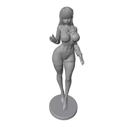 Kit de modelo en resina 1/24 – Figura gris DIY para decoración