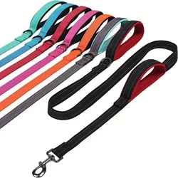 Correa doble acolchada para perro – Nylon resistente para entrenamiento