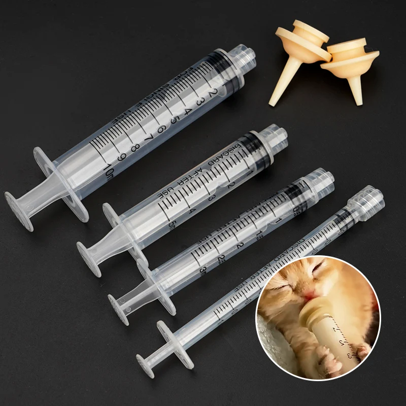 Jeringa Oral para alimentación de pájaros y mascotas, chupete de alimentación para perros y gatos, tetina de alimentación para mascotas recién nacidas, jeringa cuentagotas para medicina, 1ml-10ml - imagen 2