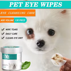 Toallitas húmedas para ojos de gatos y perros - suave y sin irritación