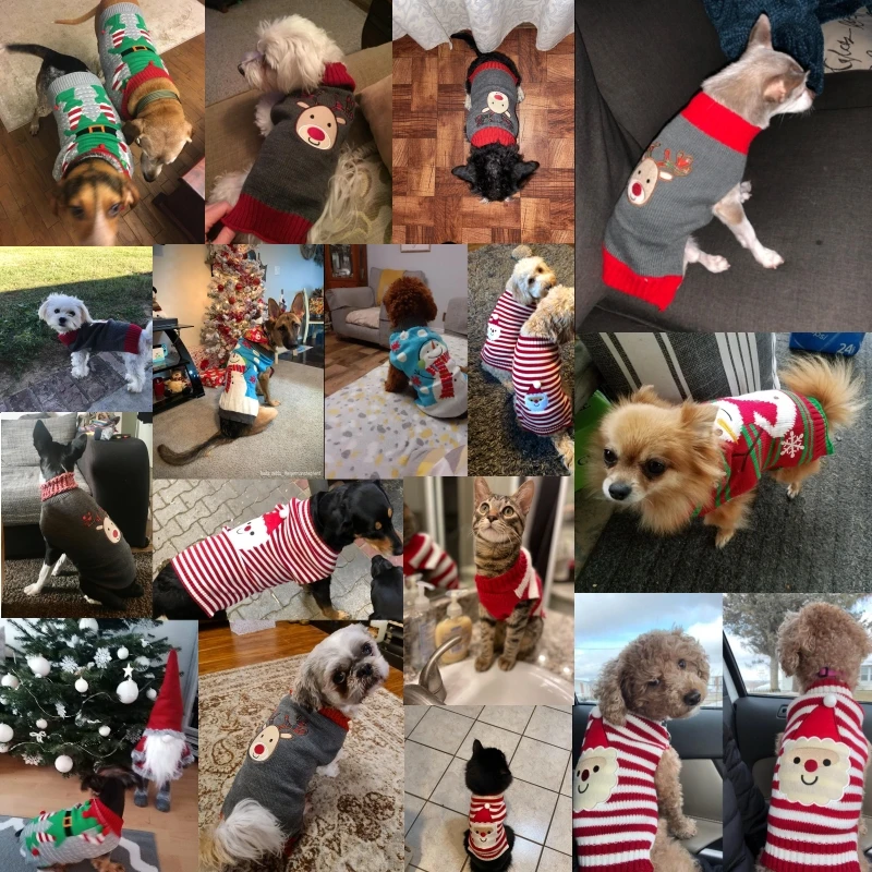 Jersey navideño de reno – Disfraz cálido para perros y gatos - imagen 4
