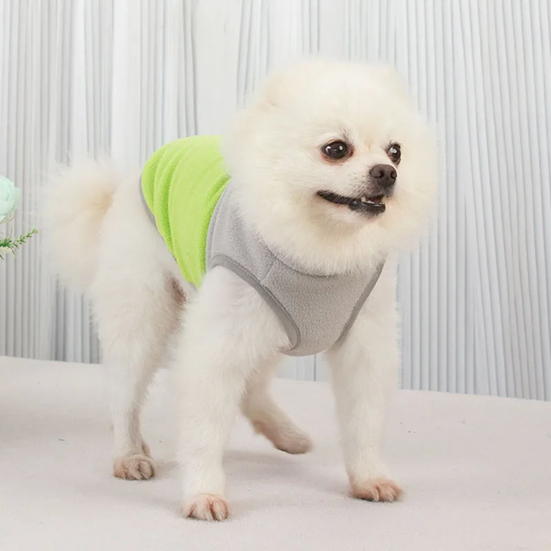 Ropa para perros Otoño Invierno disfraz de lana de colores a juego para perros pequeños Dachshund Yorks cachorro sudaderas con capucha sudadera para ropa para perros - imagen 4