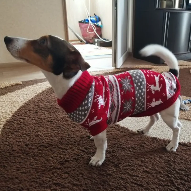 Otoño Invierno suéter para perros grandes ropa clásica con estampado de alces para mascotas para perros medianos y grandes Doberman Golden Retriever honden kleding - imagen 5