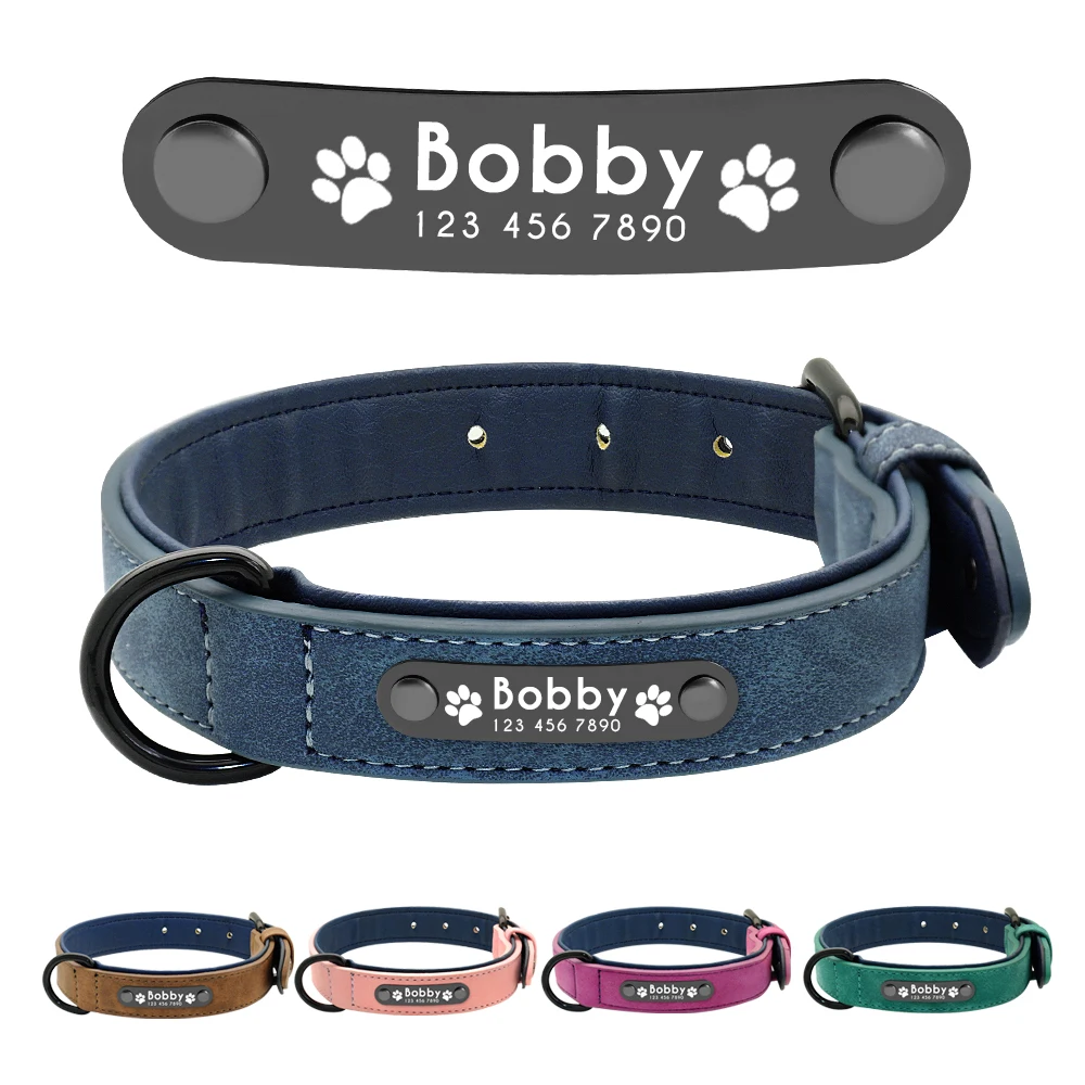 Collares para perros, collares personalizados con hebilla para perros, etiquetas de identificación con nombre grabado gratis para perros pequeños, medianos y grandes, Pug, Pitbull, Bulldog, Beagle - imagen 2