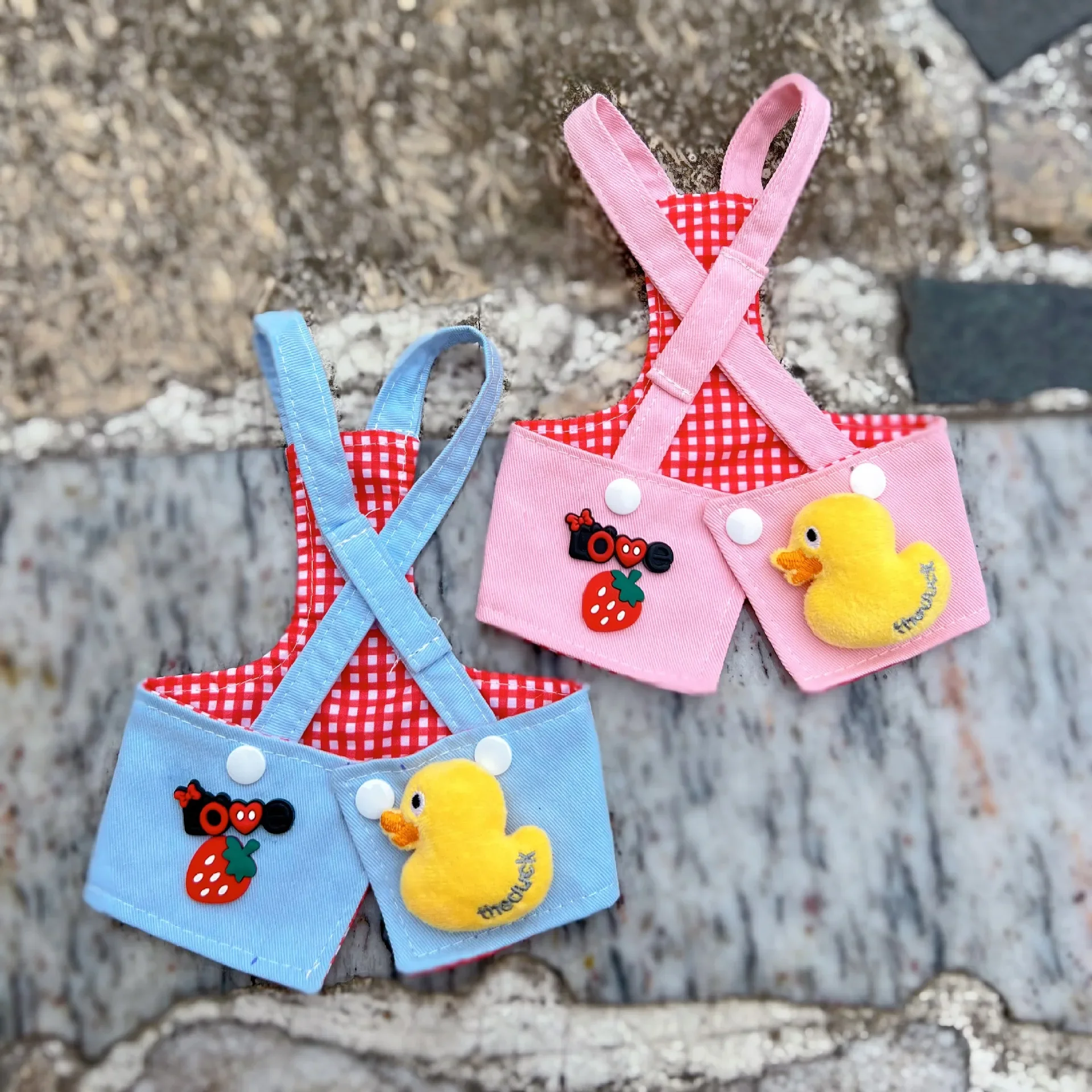 Camisola de otoño e invierno para mascotas, Falda corta, camisola de mezclilla exterior para perros, falda de oso de peluche Yorkshire Malzis, faldas de peluche, vestido de fresa - imagen 2