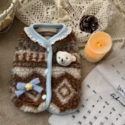 Ropa de invierno para cachorros, abrigos de lana para perros, chaqueta de lujo de felpa suave para perros, ropa gruesa y cálida para perros, perro salchicha, Chihuahua, 2025