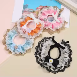 Bonita bufanda ajustable para perros con lazo de encaje, Bandana para mascotas, toalla para babas, pañuelo para gatos y perros, suministros para mascotas, accesorios