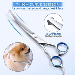 Tijeras de aseo para perros y gatos con punta redonda acero inoxidable