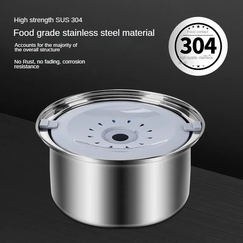 Cuenco de acero inoxidable para perros, recipiente para beber lento, de gran capacidad, a prueba de salpicaduras y derrames, 4L - imagen 2