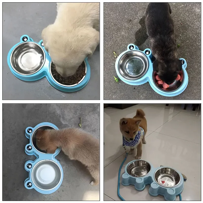 Comedero antiderrames acero inoxidable para gato y perro – Forma rana - imagen 3