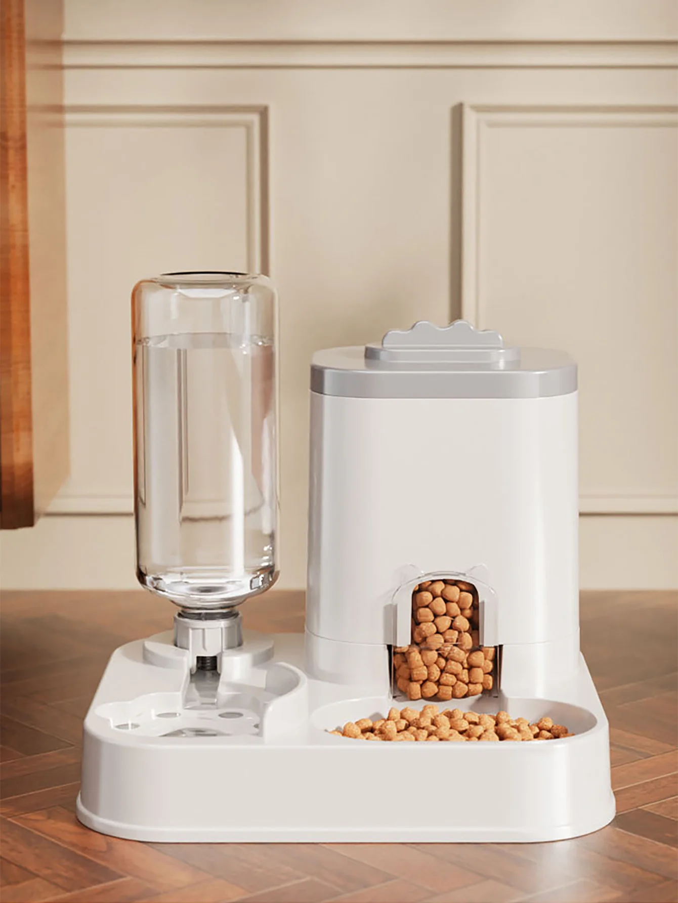 Dispensador de agua automático para perros y gatos, blanco minimalista - imagen 3
