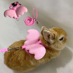 Arnés con alas de ángel y correa para gatos y conejos
