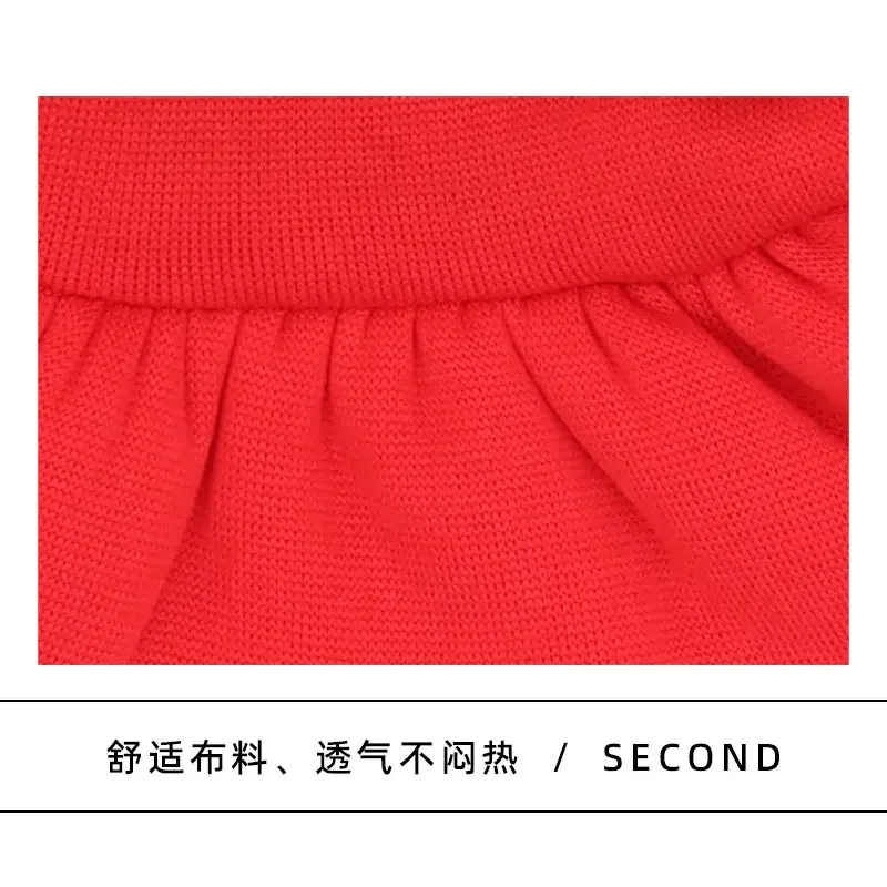 Ropa para mascotas, ropa para el día de Navidad, falda para perros pequeños, falda con capucha de algodón para gatos de invierno - imagen 4