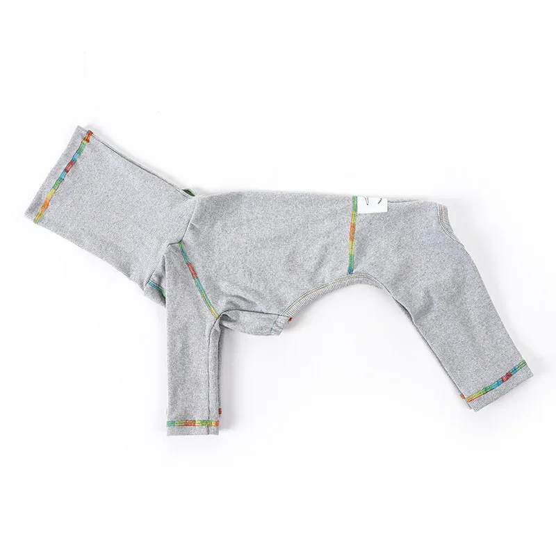 Mono algodón gris cuello alto para galgo y whippet – primavera otoño - imagen 5