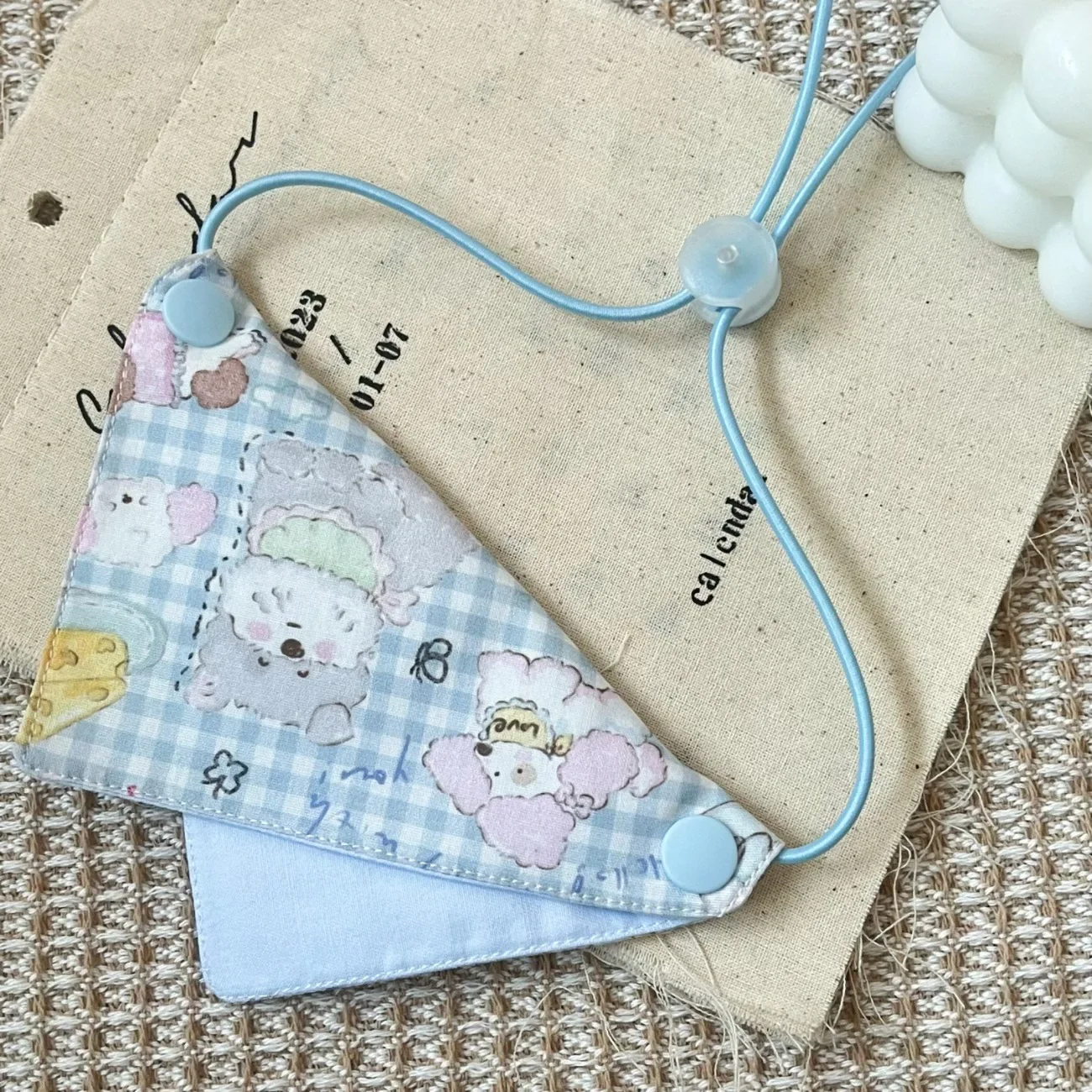 Pet cachorro queso mascota bufanda triangular gato perro babero puro algodón mascota babero oso bufanda cachorro accesorios para perros pequeños - imagen 2