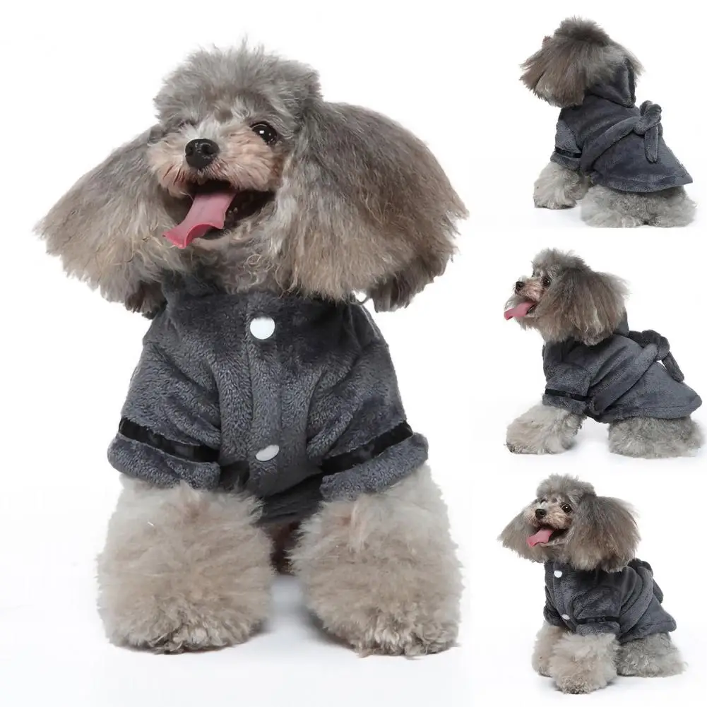 Albornoz cómodo para cachorros, bata transpirable súper suave para dormir, bata de baño para perros, bata de aseo - imagen 4