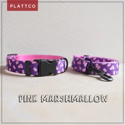 PLATTCO-collar personalizado para perro, accesorio ajustable de color rosa, para mascotas, unisex, mediano y grande, 5 tamaños, PDC318