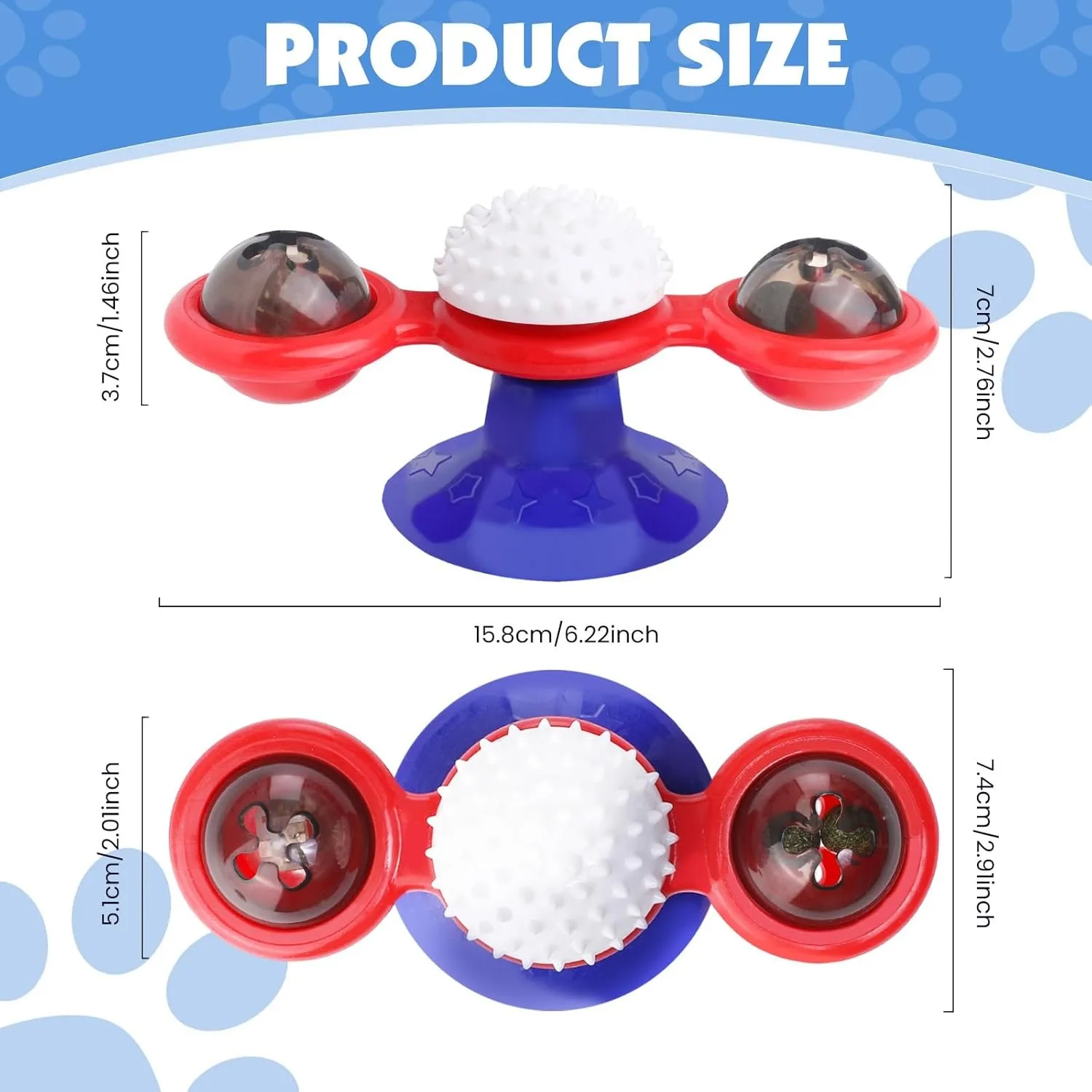 Juguete interactivo para gatos, molino de viento, juguetes para mascotas, rompecabezas para gatos, juego de juguete con tocadiscos para gatitos, cepillo de dientes, suministros para mascotas - imagen 5