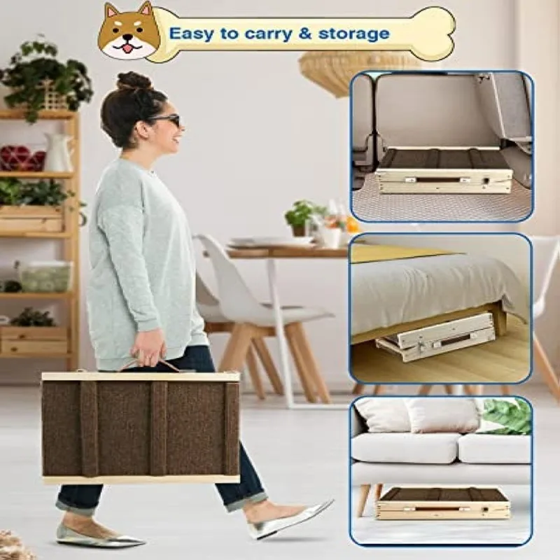 Rampa plegable para perros – Altura ajustable para cama o sofá