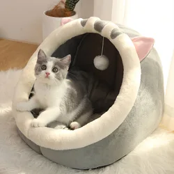 Cama igloo autocalentable plegable para gatos y perros pequeños