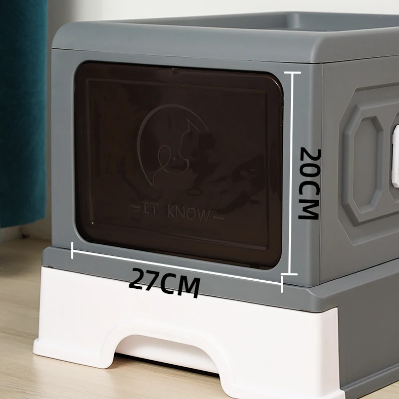 Caja de arena grande para gatos, tipo cajonera completamente cerrada, antisalpicaduras, inodoro grueso para mascotas, caja de arena para gatos, productos para mascotas - imagen 3