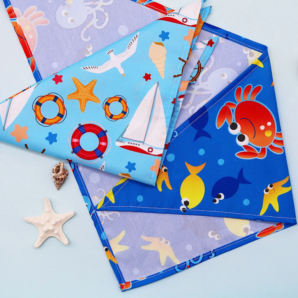50 Uds. Bandana para perros, pañuelos de estilo océano a la moda, bufanda para perros pequeños, gatos, Baberos ajustables para perros y cachorros para el cuidado de perros - imagen 5