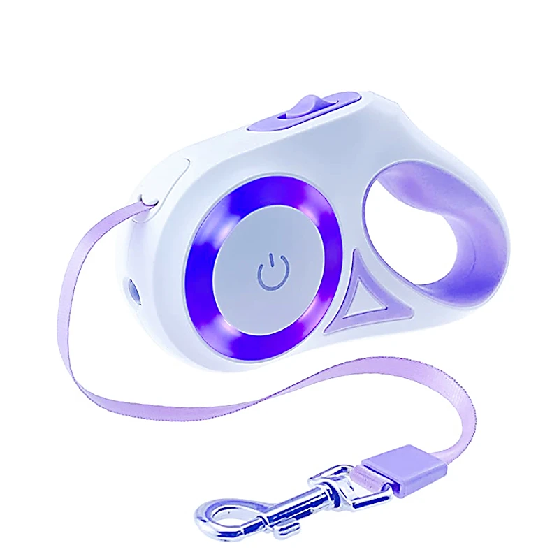 Correa retráctil con luz Led de 3/5m, correas para perros y mascotas, seguridad nocturna, extensión automática, correa para correr para perros grandes y medianos
