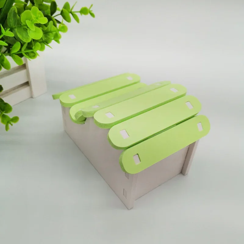 Casa de hámster para mascotas, cabaña de estar, diseño ventilado, paisajismo, erizo de ocio, oso dorado, rata - imagen 4