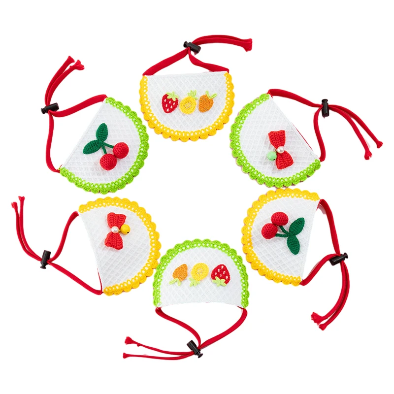 Pañuelo ajustable para mascotas, babero para gatos, cachorro, Chihuahua, decoración de festivales, gatito, cumpleaños, collar de vestir - imagen 5