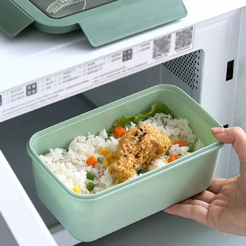Fiambrera portátil para niños con tenedor y palillos, caja Bento de gran capacidad de 850/1100ML, contenedor de almacenamiento de alimentos para microondas - imagen 3