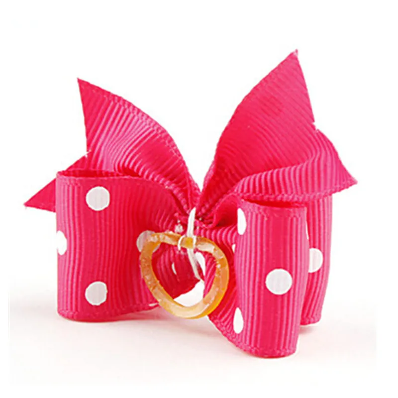 20/50/100 Uds. Lazos para perros y mascotas, accesorios para el cabello, tocado con lazo, lazos de cola de golondrina para cachorros con bandas de goma, sombreros para gatos - imagen 5