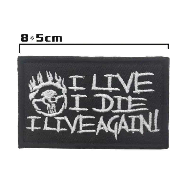 Parche bordado de calavera, pegatina con eslogan militar genial, apliques, parches tácticos para operador del ejército - imagen 5