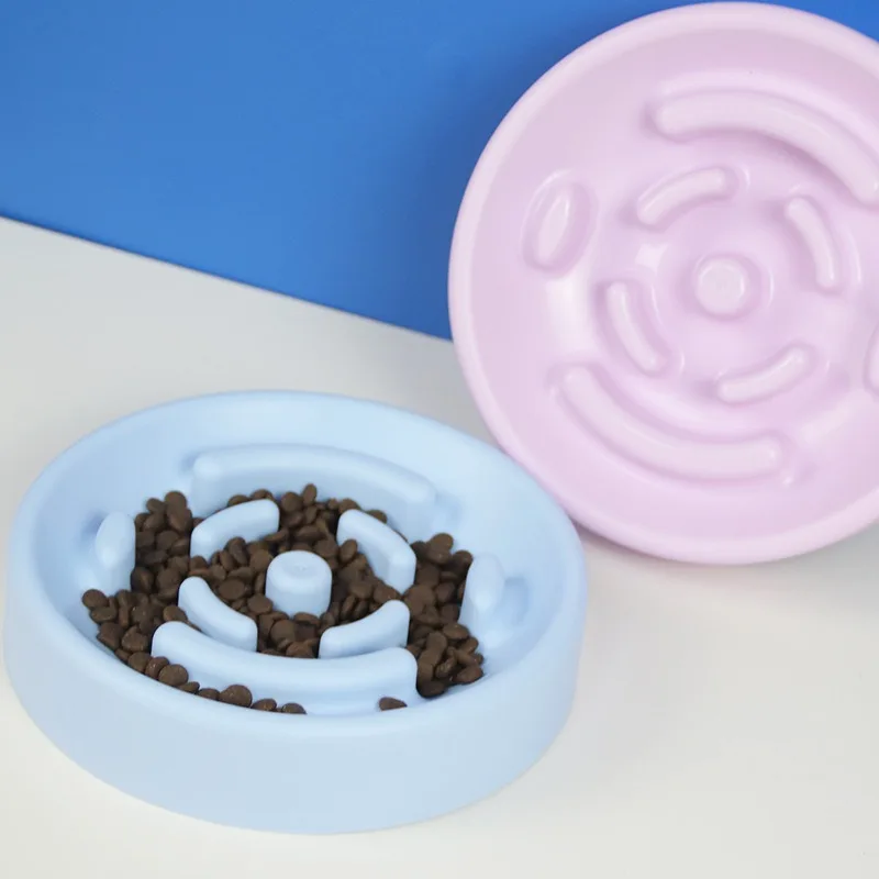 Cuenco de comida lenta para perros, prevención de estrangulamiento, cuenco de comida lenta para perros pequeños y medianos, suministros para mascotas engrosados redondos antihinestos - imagen 3