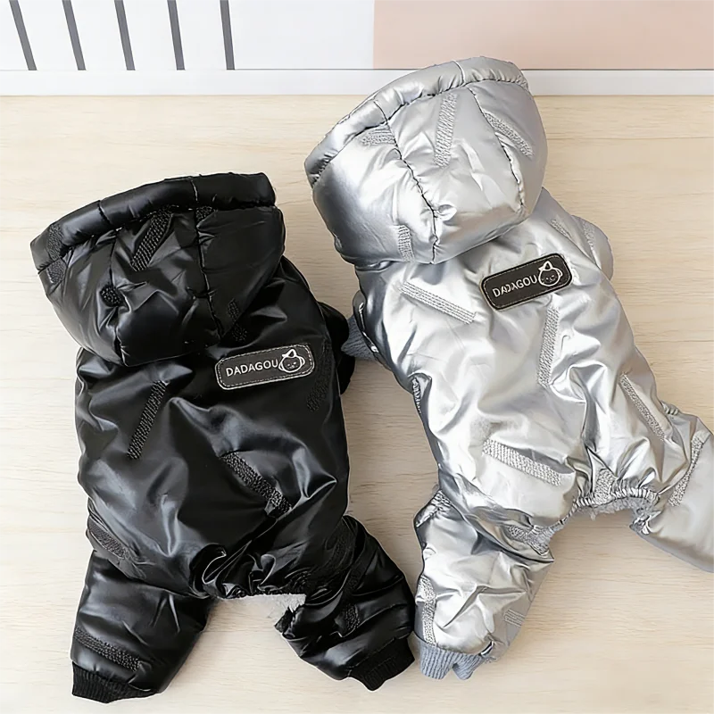 Monos cálidos y suaves para perros, abrigo a la moda, ropa impermeable para perros, monos bonitos y sólidos para cachorros, chaqueta de invierno para gatos, ropa para mascotas caniche