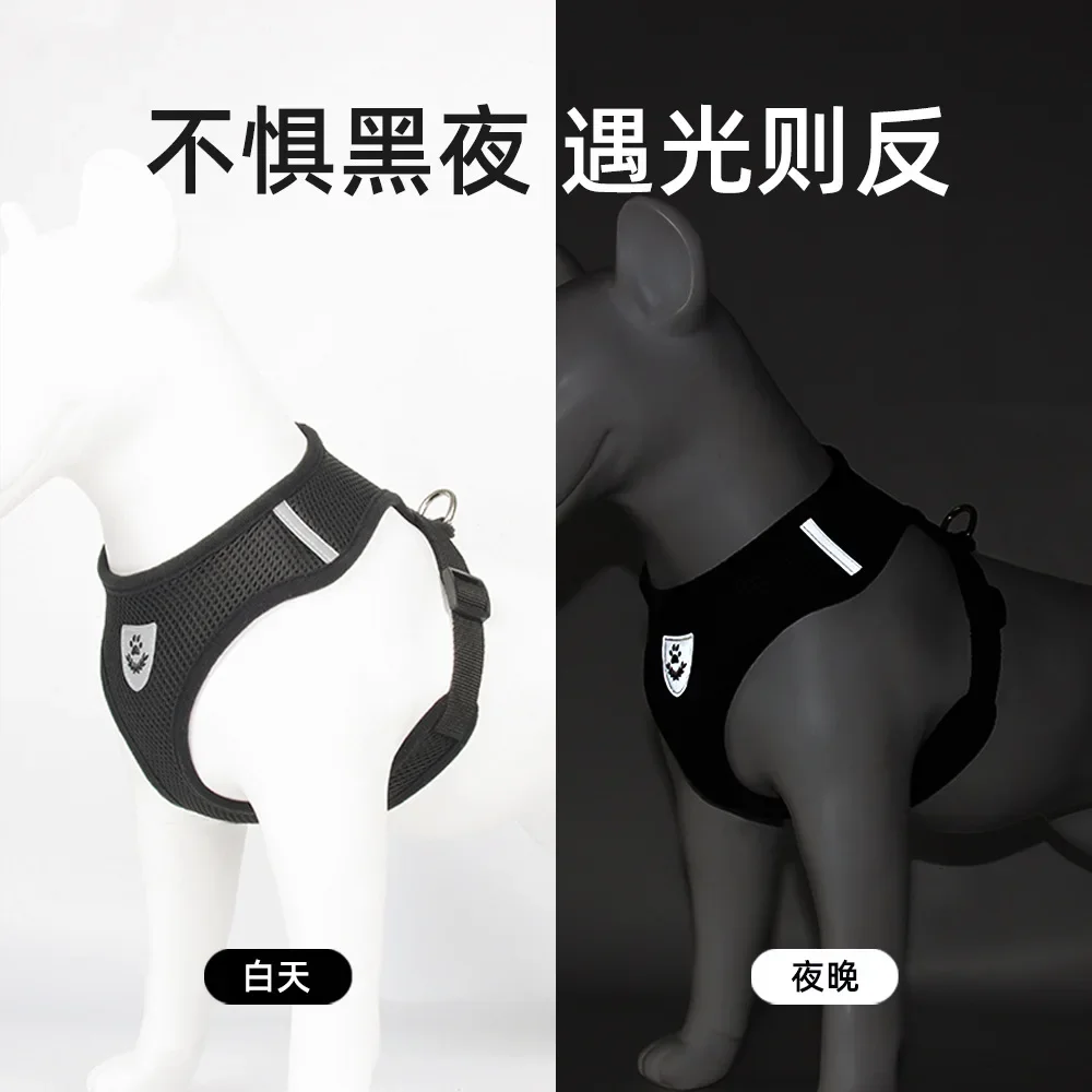 Nueva correa para el pecho para mascotas, correa para el pecho transpirable para cachorros, correa trasera para perros, productos para mascotas - imagen 4